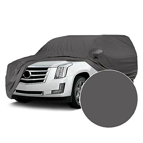 Image of Auto Hub Car Cover Compatible with Maruti Brezza (Model-2015-Till Date) with Mirror Pocket, Weather Proof, Triple Stitched, Brezza Car Cover- Grey