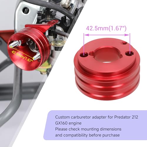 CILOYU 212 Stage 1 Kit Mini Bike Exhaust Side Pipe Compatible with Predator 212cc 224 196cc Engine Coleman CT200U CT200-EX BT200X Baja Warrior MB200 Axis M200 Mini Bike Go Kart Parts 62mm Air Filter by CILOYU - Image 2