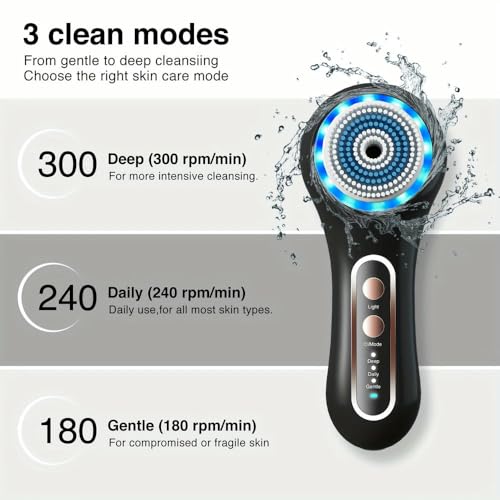 Brosse exfoliante visage rotative rechargeable NYSDM avec 5 têtes - 5