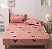 CFYCYHDZHT Bedding Fitted Sheet Boys and Girls Bedroom Cartoon Anime Print Bed Sheets, Quilted Non Slip Mattress Cover for Single Double King Size Bed Pink 1 180200cm