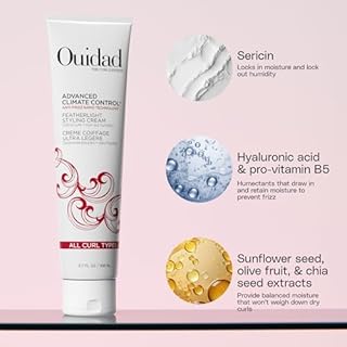 Ouidad Advanced Climate Control Styling Cream, 2 fl oz, Featherlight Curl Cream for Curly Hair, Shiny, Hydrated & Frizz-Free Curls, Sulfates, Parabens & Cruelty-Free Curly Hair Products