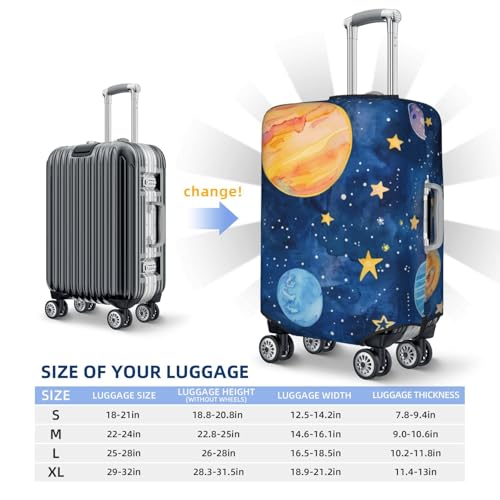 Planets And Stars1 Travel Luggage Covers - Elasticity Suitcase Covers Protector for Luggage 18-32 Inch2