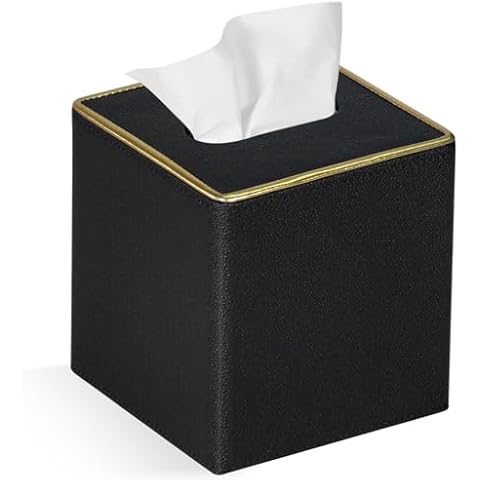 GOLRANLYE PU Leather Tissue Box Cover Cover