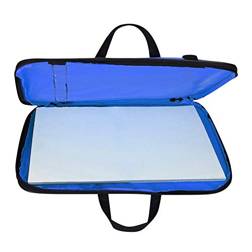 Image of ITODA A3 Art Portfolio Carry Case Bag Drawboard Tote Handheld Storage Portable Shoulder Lightweight Box for 8k Sketch Pad Artist Drawing Painting Supplies