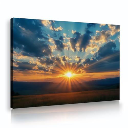 サンセット ホライゾン キャンバス ウォール アート 風光明媚な風景 写真 アートワーク プリント モダン ネイチャー ポスター 絵画 リビングルーム ベッドルーム デコレーション 30x45cm インナーフレーム