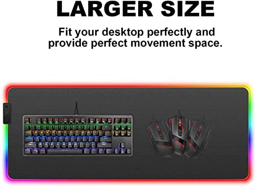 Mouse Pads Gamer Led Mouse Pad Rgb Hololive Pc Keyboard Rug Rubber Computer Offices Laptop Game Mats Gaming Desks Pads 300X700X4Mm #TOP1