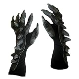 Black Dragon Claws Hands Adult Halloween Costume Gloves