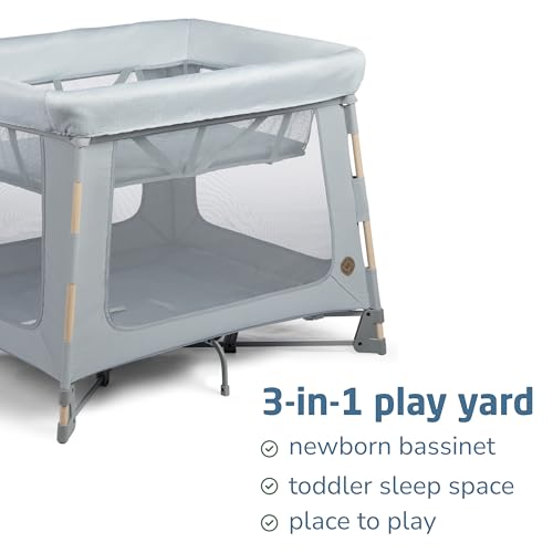 Maxi-Cosi Swift Baby Playard with Mat, Baby Playpen, Play Yard with Bassinet, Portable Playpen for Babies and Toddlers, Classic Slate by Maxi-Cosi - Image 2