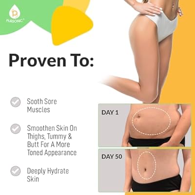 Pursonic Anti Cellulite Cream & Muscle Relaxation Hot Cream - Reduce Varicose Veins, Firm, Tighten & Improve Skin Texture - Hydrate with All-Natural Ingredients for Legs, Arms, Tummy, Butt & Thighs