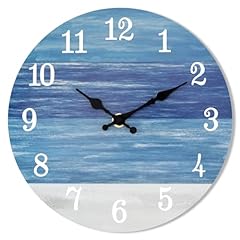 Foxtop Wall Clock Beach Themed 9 Inch Wall Clocks Battery Operated Silent Non Ticking Round Coastal photo Foxtop Wall Clock Beach Themed 9 Inch Wall Clocks Battery Operated Silent Non Ticking Round Coastal