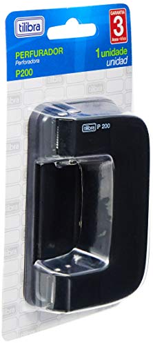 Perfurador 2 Furos 10 folhas P200 Preto Neon, Tilibra, 244678 - 1 un