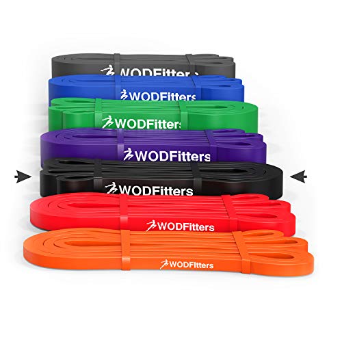 WODFitters Pull Up Assistance Band for Stretching, Mobility Workouts, Warm Up, Recovery, Powerlifting, Home Fitness and Exercise - Single Band - Thumbnail 6