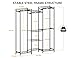 HOMIDEC Wardrobe Closet, 4 Hanging Spaces Portable Clothes Rack,Free Standing Closet Organizer and Storage System with Hanging Rods,Clothing Rack Suitable for Cloakroom,Bedroom,Entrances,etc.Black