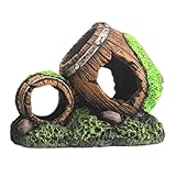 Genérico Cueva para Pecera,Barril de Vino Hueco para Decoración de Hábitat | Cueva para Betta,para Acuarios de Agua Dulce y Salada Acuario Tienda de Mascotas Casa Oficina