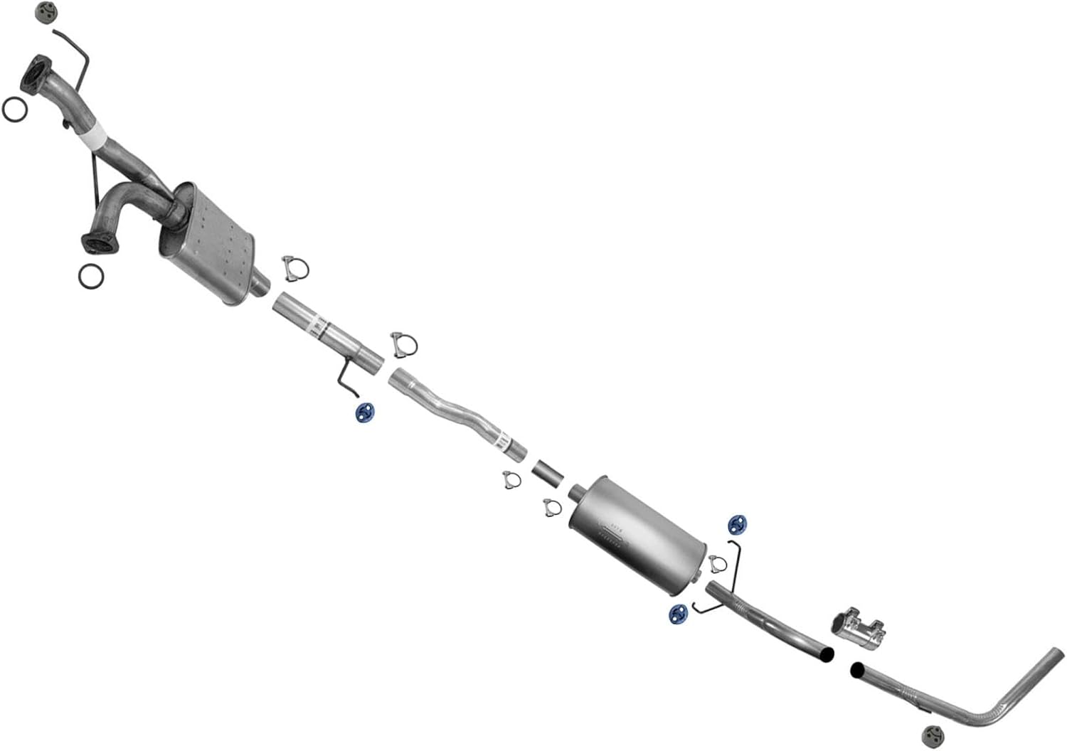 Exhaust Muffler Tail Pipe Exhaust System Kit Replacement Parts For Toyota Tundra 2005 2006 V8 4.7L