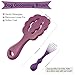 MAEELOU Cloud-Shaped Soft Bristle Puppy Brush for Small Dogs - Yorkie, Shih Tzu, Maltese, and Toy Poodles Grooming Tool with Detachable Lint Comb and Gift Box （Purple）