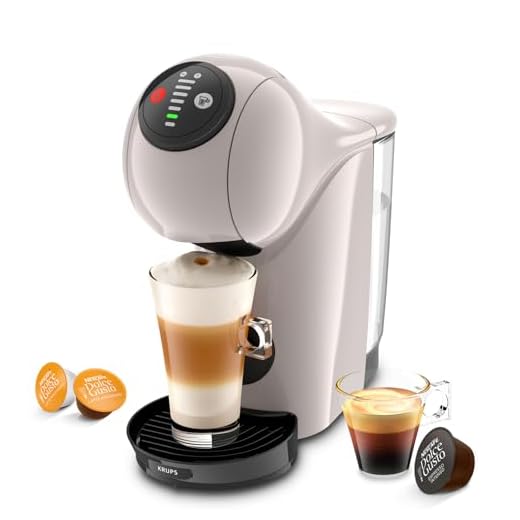 NESCAFÉ DOLCE GUSTO Genio S Kaffeekapselmaschine, abnehmbarer Wassertank 0,8 Liter, heiße und kalte Getränke, 1500 Watt, 15 bar Pumpendruck, Eco-Modus, besonders kompakt, Taupe, KP243AF0