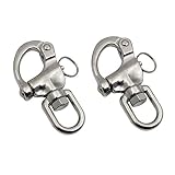 OSTARE Marine Jaw Swivel Snap Shackle Quick Release Bail Rigging Sailing Eye Snap Shackle 316 Stainl