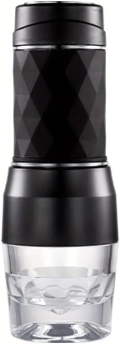 Portable Coffee Machine, Multifunctional portable coffee machine hot and cold water manual espresso machine for capsules and grinds hand press brewer hiking,for Outdoor Travel Picnic(White)