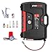 ECOMAX Wall Mount Air Compressor With 8 PCS Accessory Kit, Tire Inflator Portable Air Compressor with Retractable 30ft Air Hose, Mini Tank 125 PSI MAX Pressure & 1.5 HP for Garage and Home