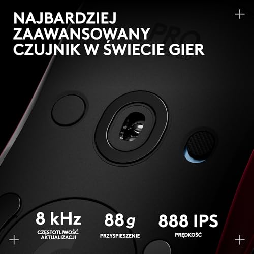 Bezprzewodowa mysz do gier PRO 2 LIGHTSPEED, do 4 konfigurowalnych i przełączanych magnetycznych przycisków bocznych, ładowanie przez USB-C, czujnik 32k DPI do komputerów PC/Mac