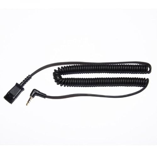 Image of Project Telecom BL-07 (+P) QD to 3.5mm Jack Bottom Cord – Compatible with Plantronics QD Headsets – 18-Inch Cable – Connects to 3.5mm Headset Ports