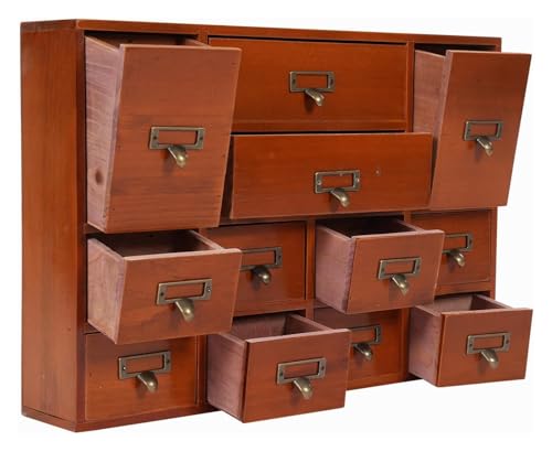 Organiseur de bureau en bois avec tiroirs de rangement tri - 6
