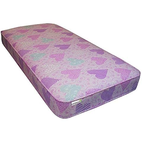 Starlight Beds 3ft Single Mattress with Hearts Cover