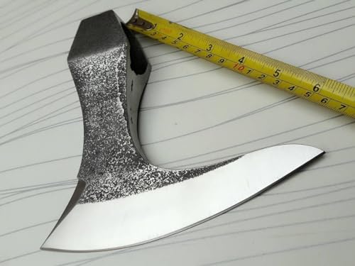 WHS201 Viking Axe Head, Custom Hand Forged Viking Axe Real Head, Tomahawk Viking Hatchet Beared Camping Axe Blade, 5160 HIGH Carbon Steel Blade, Viking Gift for Him - Christmas Gift (Ragnar)
