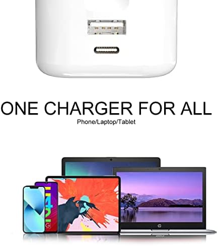 20W USB + Type C Fast Charger Plug For Samsung Galaxy S22 5G / S22 Plus 5G / S22 Ultra 5G / A33 5G / A53 5G / A73 5G / A13 / A23 20W Dual Port USB + USB C PD Wall Plug Travel Fast Charging