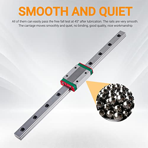 ANWOK MGN12 2PCS Linear Guide Rail 300mm Linear Sliding Guideway with 2PCS MGN12H Sliding Blocks for 3D Printer and CNC Machine (H-Type) as shown S39RB03VPVDVJ16GXT0