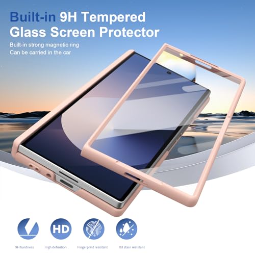 Coque silicone pour Samsung Z Fold6 rose à induction magnétique stable