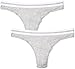 Produktbild Amazon-Marke: Iris & Lilly Damen BELK021AM2 Tanga, Grau (Melange/white), XL, Label: XL