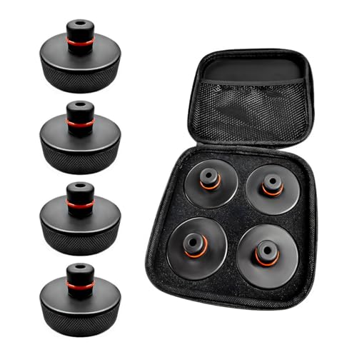 Ohleats 4 PCS Lifting Jack Pads Compatible for Model 3/Y/S/X, Upgraded Jack Stand Rubber Pads to Protect Battery and Chassis, Rubber Lift Jack Pucks with A Storage Case, Car Accessories