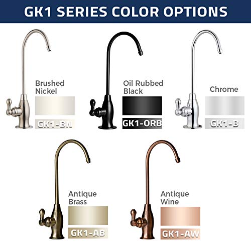 Ispring Gk1-Aw Heavy Duty Reverse Osmosis, High Spout Kitchen Bar Sink Drinking Water, Contemporary Ro Faucet, Antique Wine #TOP5