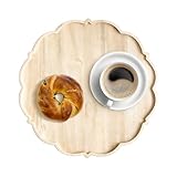 Bandeja De Madera para Servir - Madera, 36x36 Cm De Postre DeMadera Diseño En Forma De Flor Porción | Solución Decorativa del Vajilla del PlatoDel Partido Fácil De Llevar, PlatoDel BB