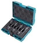 Makita – Makita Schlagschrauber-Stecknuss Set, 7-teilig, Schwarz, mit
