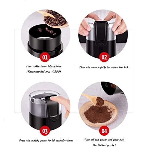 JRZTC Molinillo De Granos De Café Eléctrico, Molinillo De Semillas De Café Portátil, Molinillo De Café Pequeño… - Imagen 7