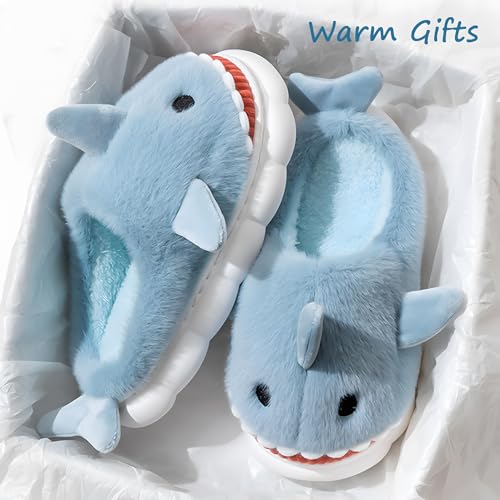 Factory Direct Sales,Super Cost-Effective, Shark Stuffed Animal Plush Slippers, Cute Memory Foam Slippers for Women, Cotton Slippers Men, Bringing Comfort and Fun to Your Feet!3