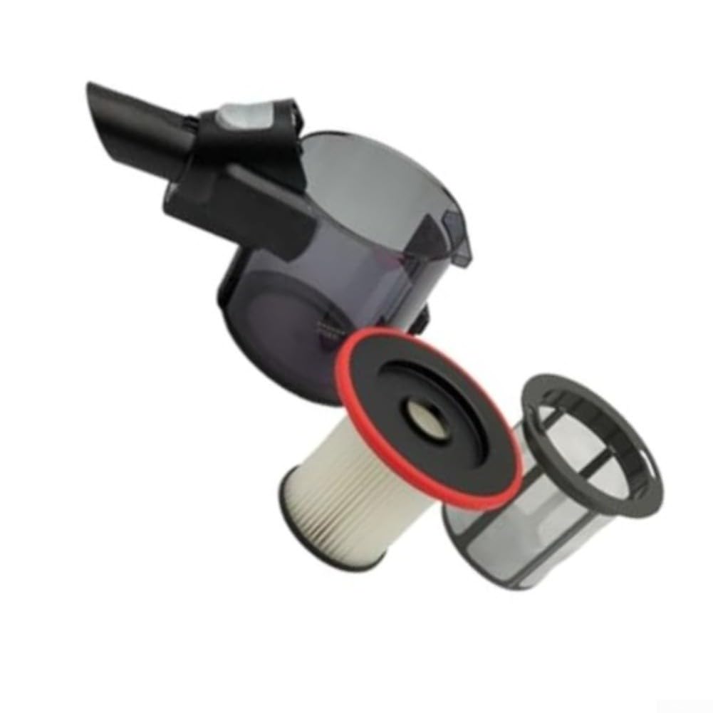Kit di 3 contenitori di ricambio per Bosch Unlimited Serie 6 e S6, set di 3 contenitori di ricambio con pieghettato e pre-filtro, in plastica a lunga durata (bicchiere per polvere con filtro)