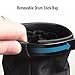 SONICAKE Drumstick Holder, Adjustable Nylon Drum Sticks Bag, Drumstick or Brushes Mallets Container Bag, Clamp-On Lockable Aluminium Alloy Drumstick Holder for Drum Set, Up to 5 Pairs of Sticks