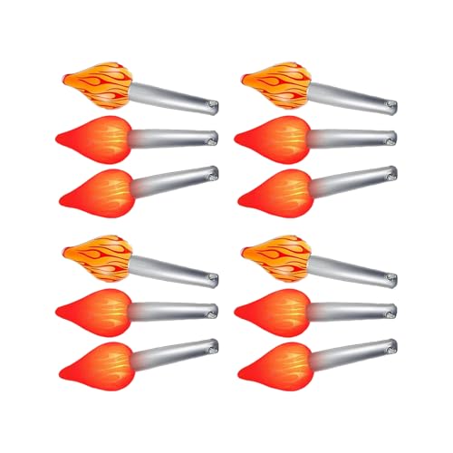 12 Stück LED beleuchtete simulierte Taschenlampe Dekorationen Sicher Indoor Halloween Feier Zubehör für Halloween LED Flamme Fackel Party Dekorationen