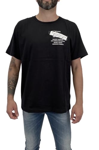 T-shirt Diesel T-Diego-WAL homme à manches courtes en coton noir