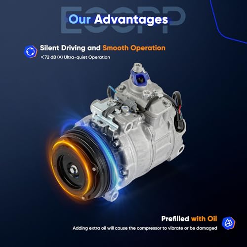 Image of ECCPP AC Compressor Fit for BMW 550i X5 X6 M6 750i 4.4L 2009-2018 | Fast Cooling AC Compressor with Clutch