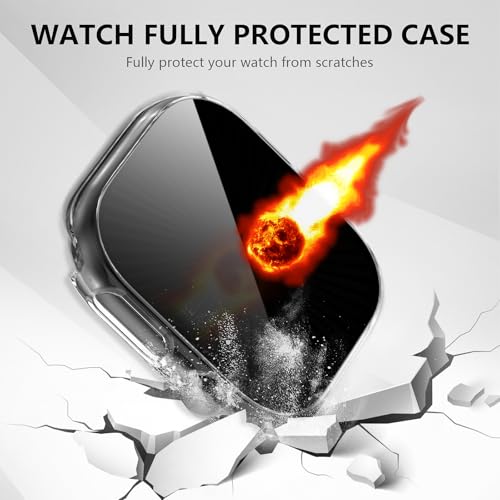 Suoman 3-Pack for Apple Watch Series 11/10 42mm Case, [Anti-Peeping] Ultra-Thin Tempered Glass Privacy Screen Protector, All-Round Durable Hard PC Glossy Protective Cover by Suoman - Image 4