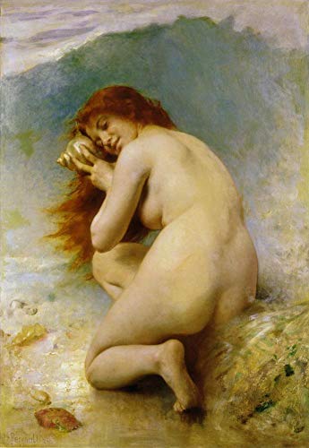 Peinture à l'huile Une nymphe des eaux pour habiller un grand mur avec élégance