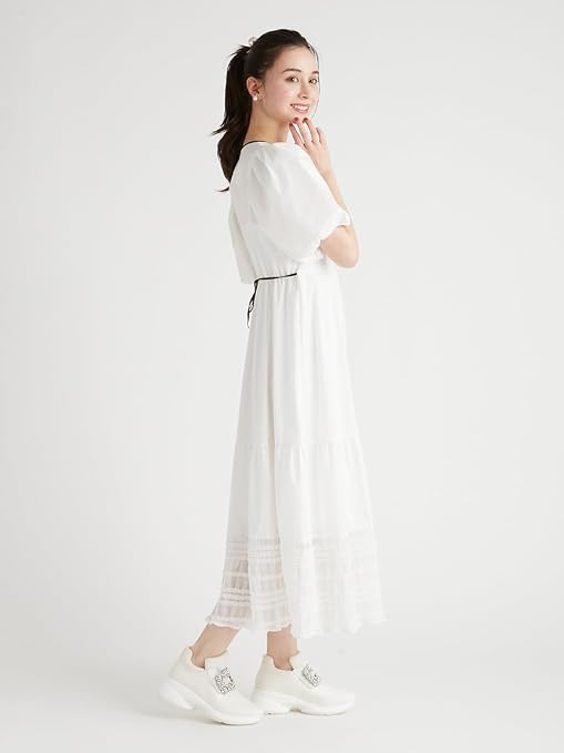 Amazon.co.jp: [セルフォード] バルーンスリーブティアードワンピース