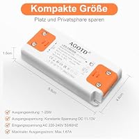 LED Trafo 12V 1.67A Transformator 230V auf 12V LED 1-20W Treiber Netzteil – Ansicht 2