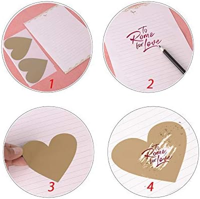 Pack of 50 Scratch Off Sticker Heart - Scratch Off Heart Stickers,Scratch Off Labels, Scratch Card Stickers, Heart Scratch Stickers - 8 x 7cm, Gold Color