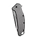 Kershaw Link Gray Aluminum Blackwash Tanto Knife (1776TGRYBW) with SpeedSafe Assisted Opening, 3.25 In. 420HC Stainless Steel Blade, Liner Lock, Flipper, Reversible Clip; 4.8 oz.